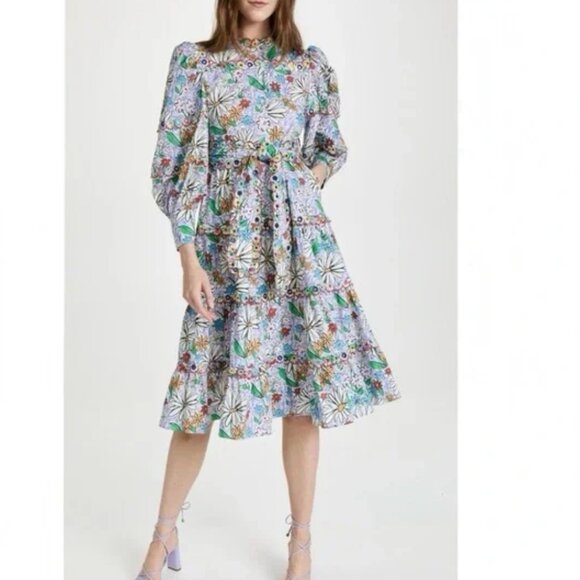 Celia B Oliver scalloped midi tiered dress - Picture 1 of 12